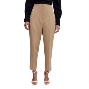Zara High Waisted Tan/Beige Pants Size Medium